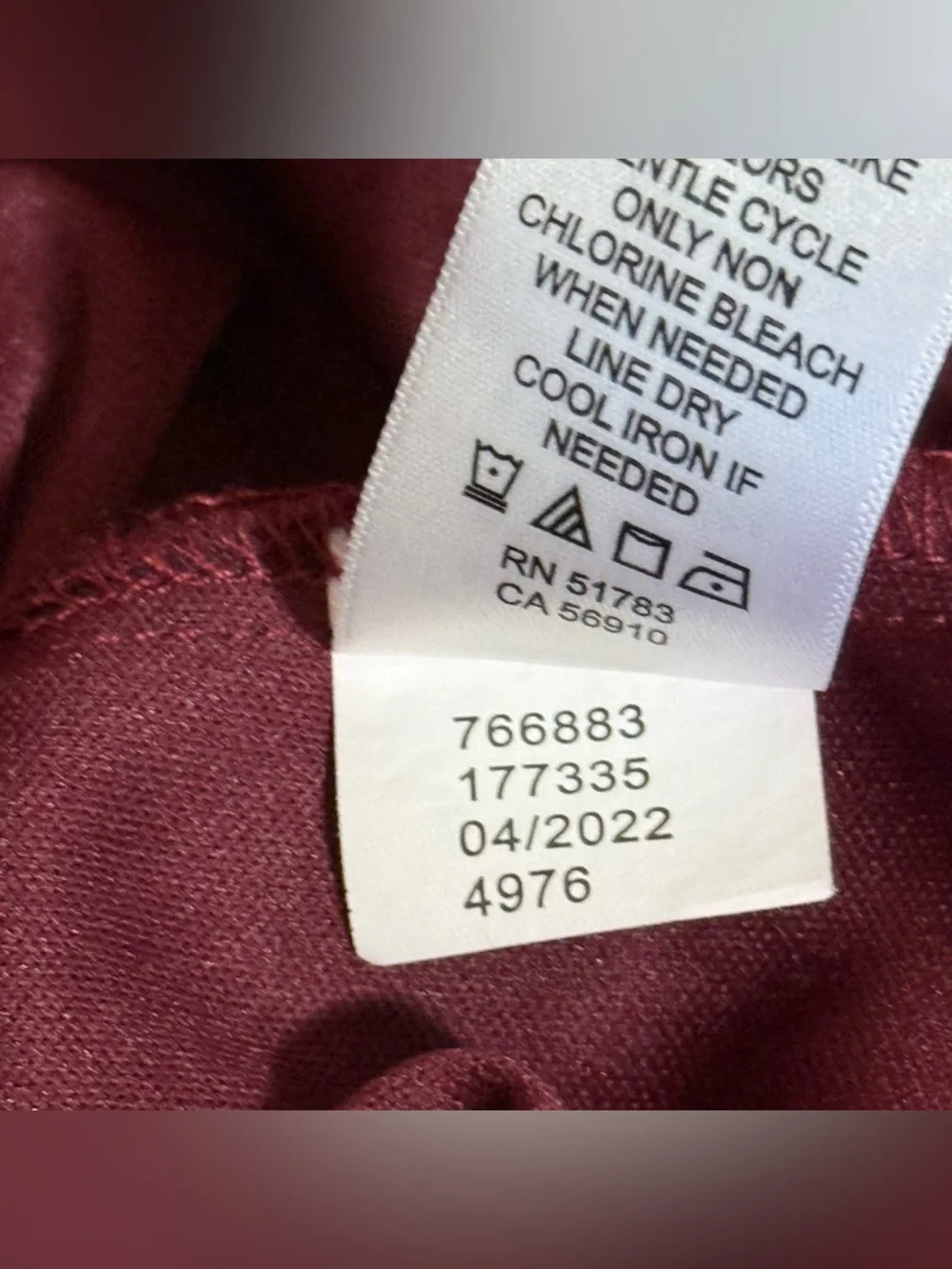 Women’s Burgundy Lace High Neck Blouse Maurice’s Size M